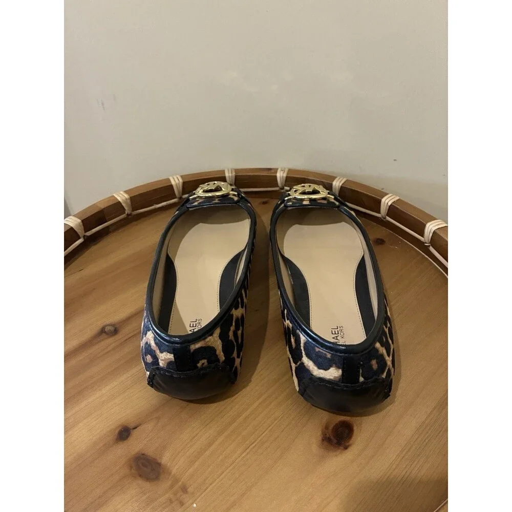 MICHAEL KORS Nori Ballet Flats LEOPARD Print Calf hair  Women’s Size 8 - Picture 3 of 6